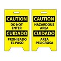 National Marker Co Floor Sign - Caution Do Not Enter Cuidado Pohibado El Paso FS31
